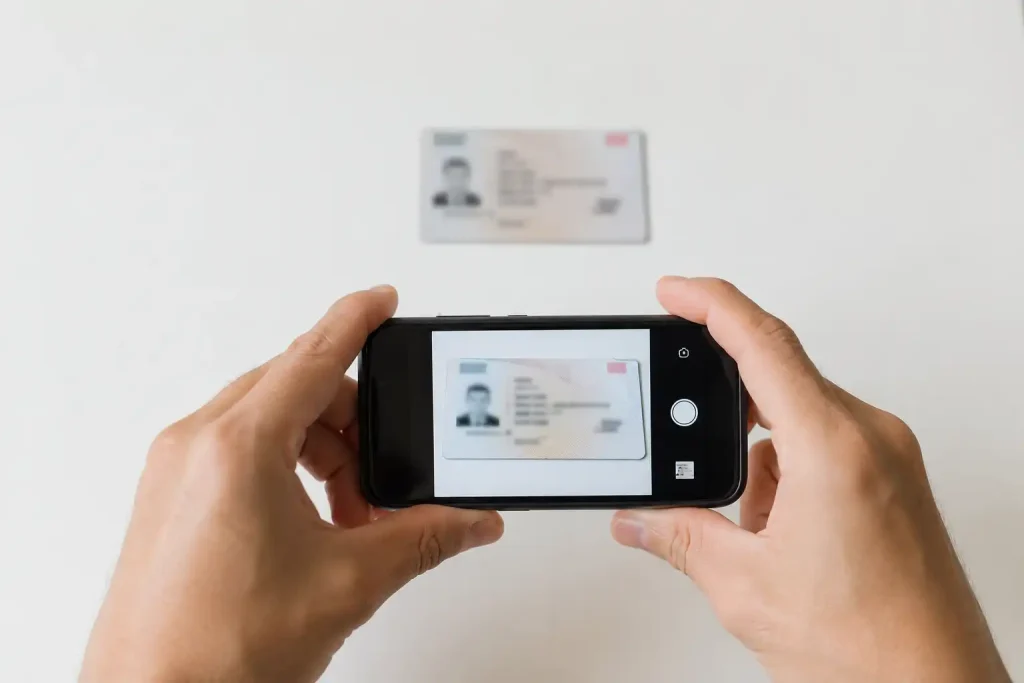 A clearly photographed identity document for smooth verification