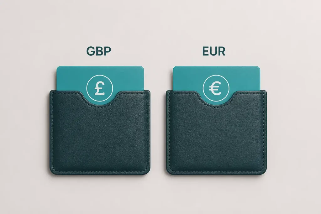 Separate currency pockets within a single wallet account