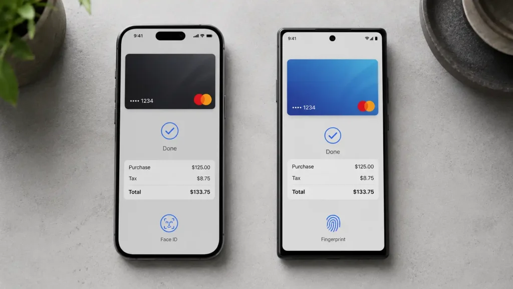 An iPhone and an Android phone making the same Skrill deposit