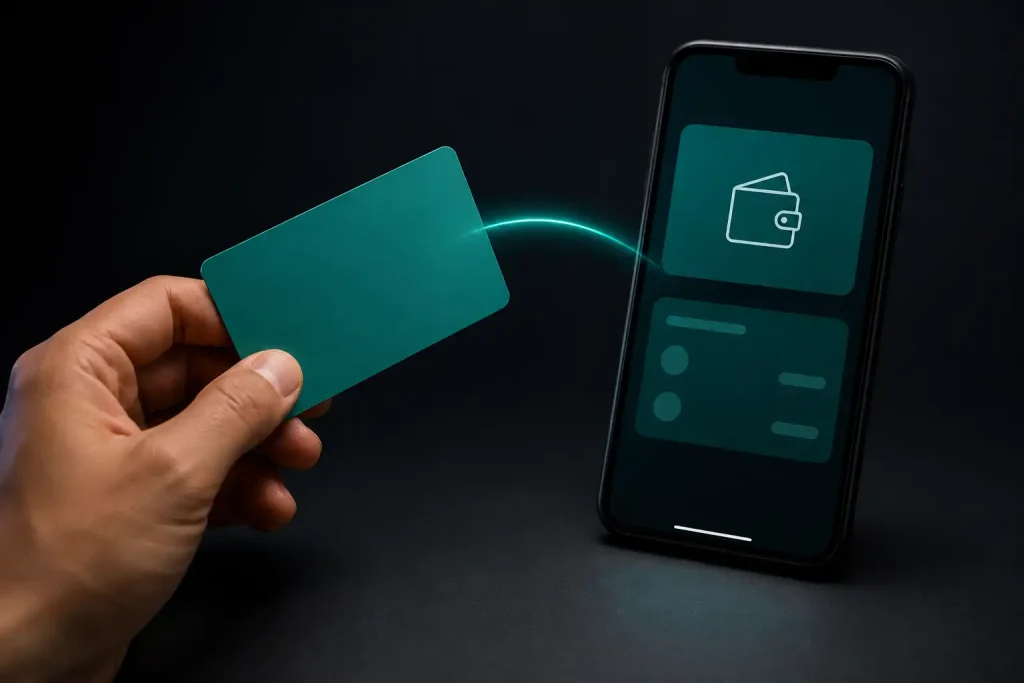 A plain prepaid card linked to a Skrill wallet balance