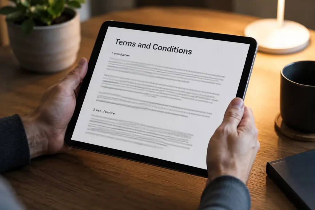 Reading a new casino's withdrawal terms before depositing