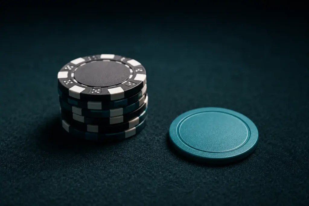 Casino chips beside a loyalty token, representing reload and cashback offers that still accept Skrill
