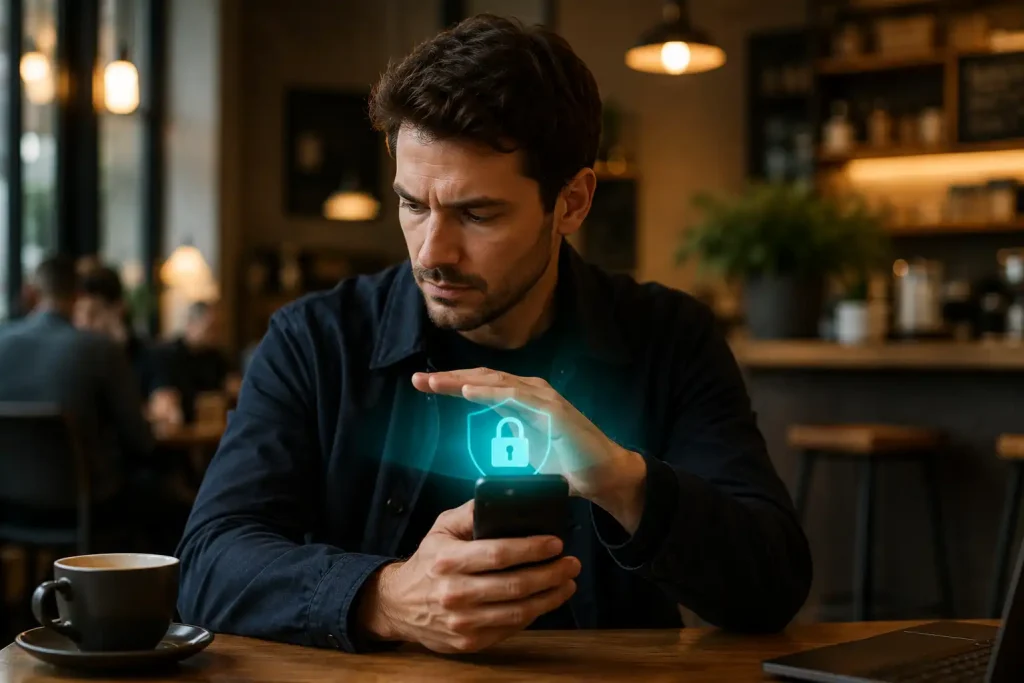 Keeping a phone wallet secure and away from public Wi-Fi