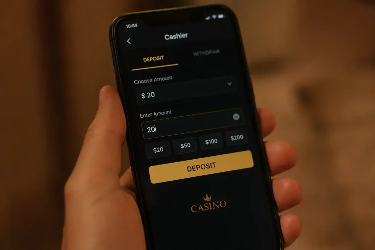 A small minimum deposit entered at a Skrill casino cashier