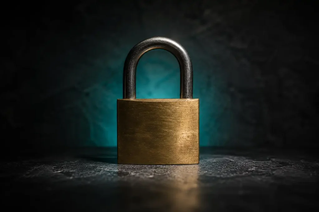 A locked padlock symbolising mandatory UK casino verification