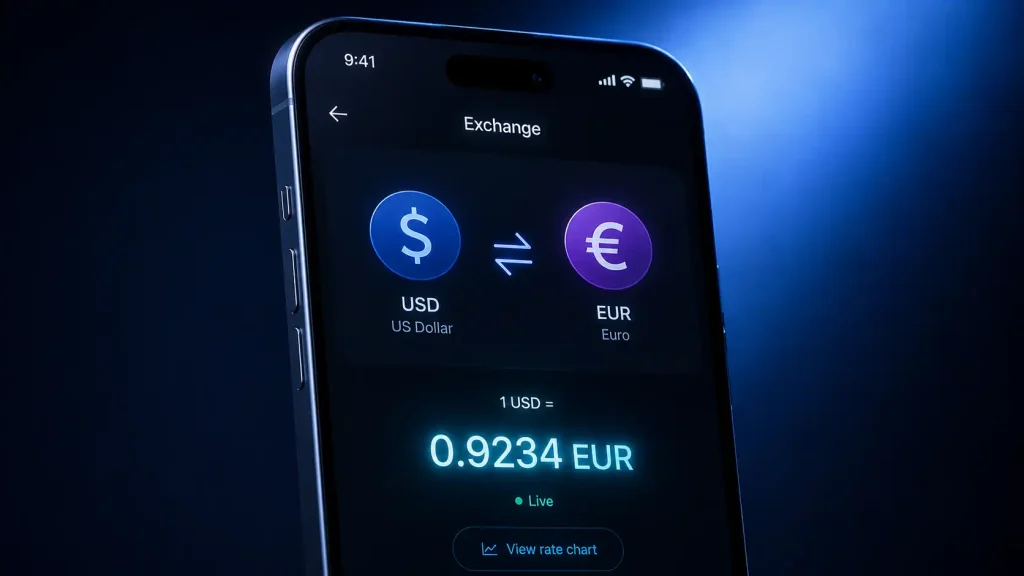 Currency symbols converting inside a Skrill wallet at a UK casino