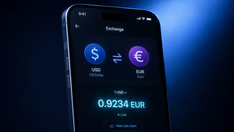 Currency symbols converting inside a Skrill wallet at a UK casino