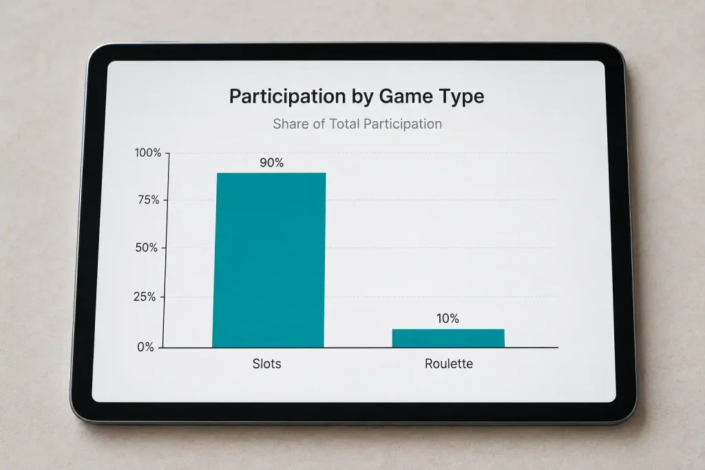 A simple chart of UK gambling participation versus non-lottery play